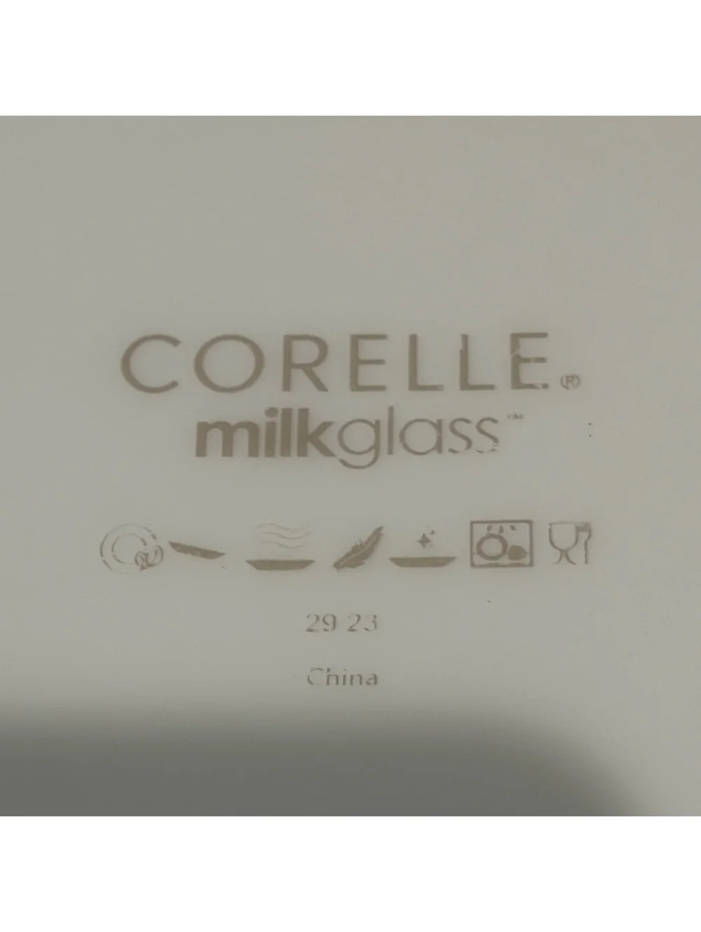 2 Corelle Everyday Expressions Milk Glass Salad Plates 7.5
